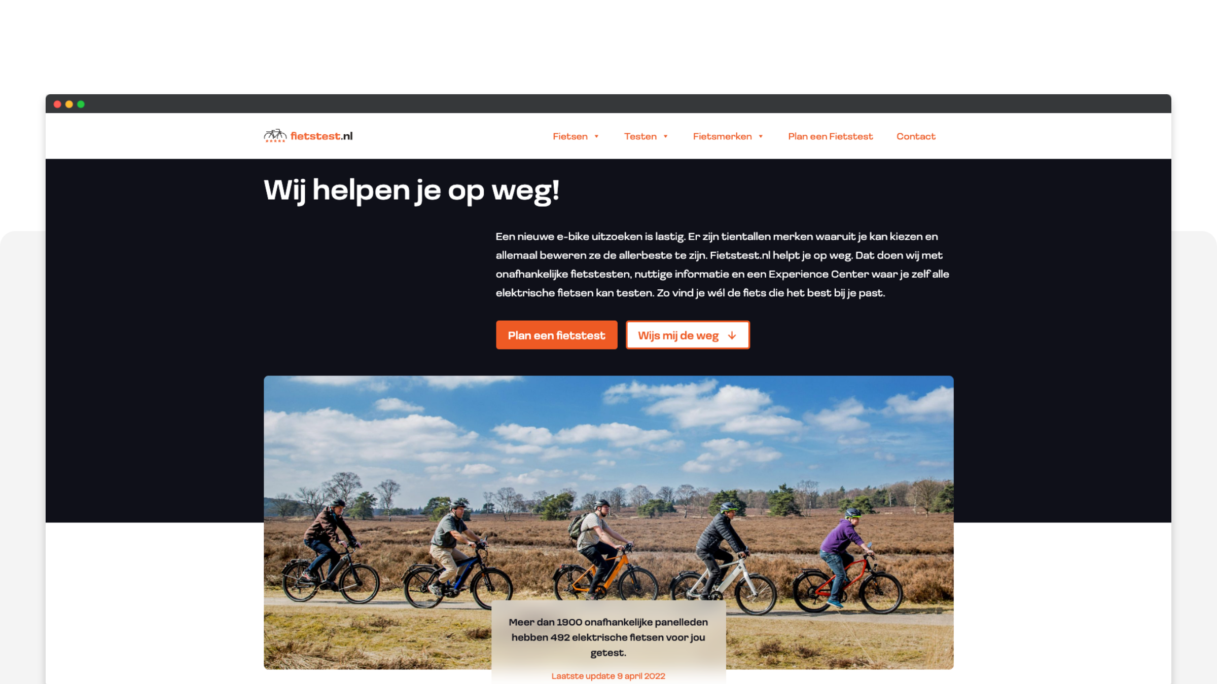 Homepage - Pakkende hero header