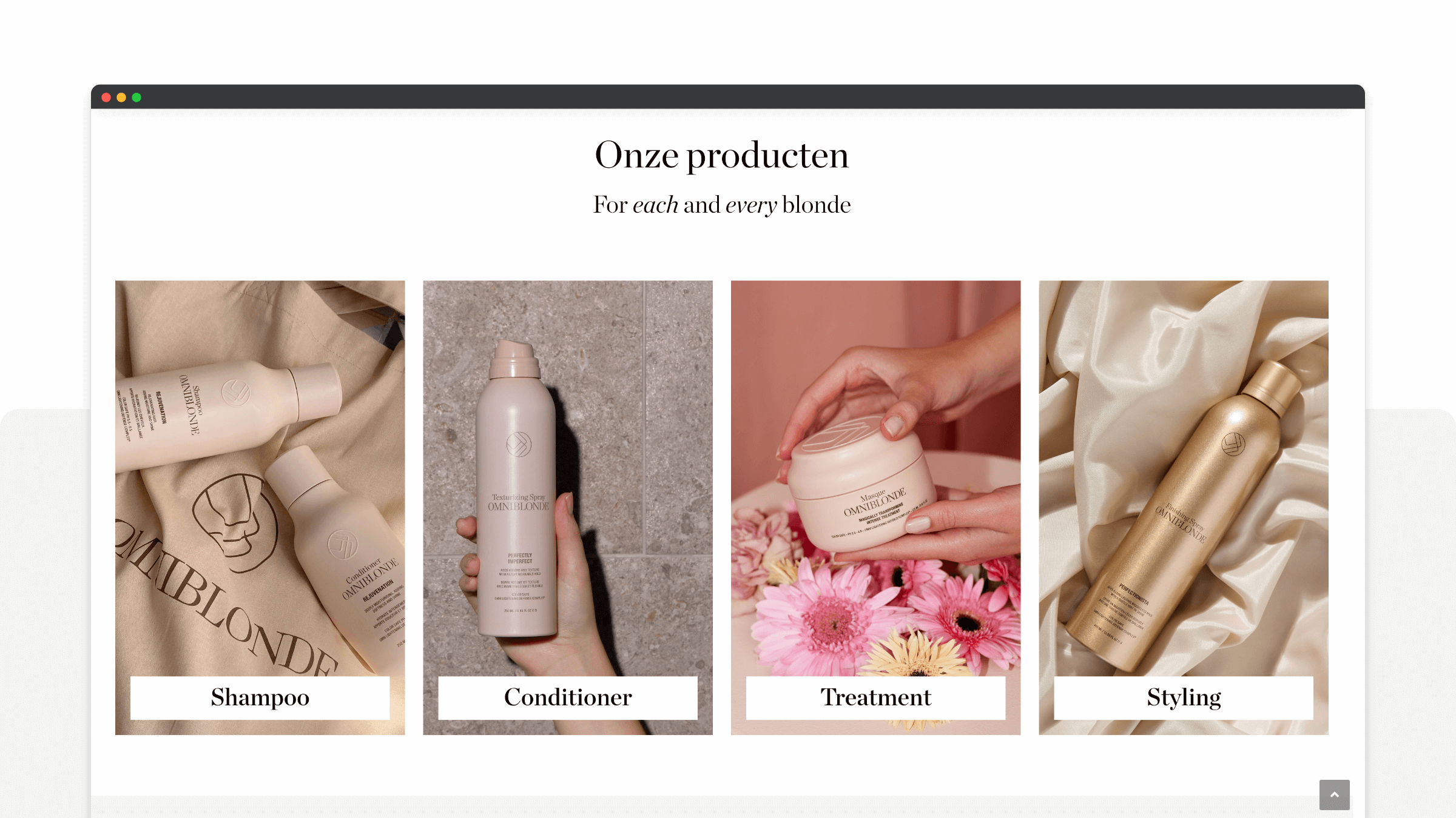 Homepage - productcategorieën